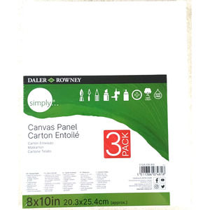 Canvas Panel 3 Pack for Painting 8" x 10" by Daler Rowney